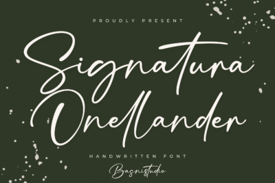 Signatura Onellander a Handwritten Font