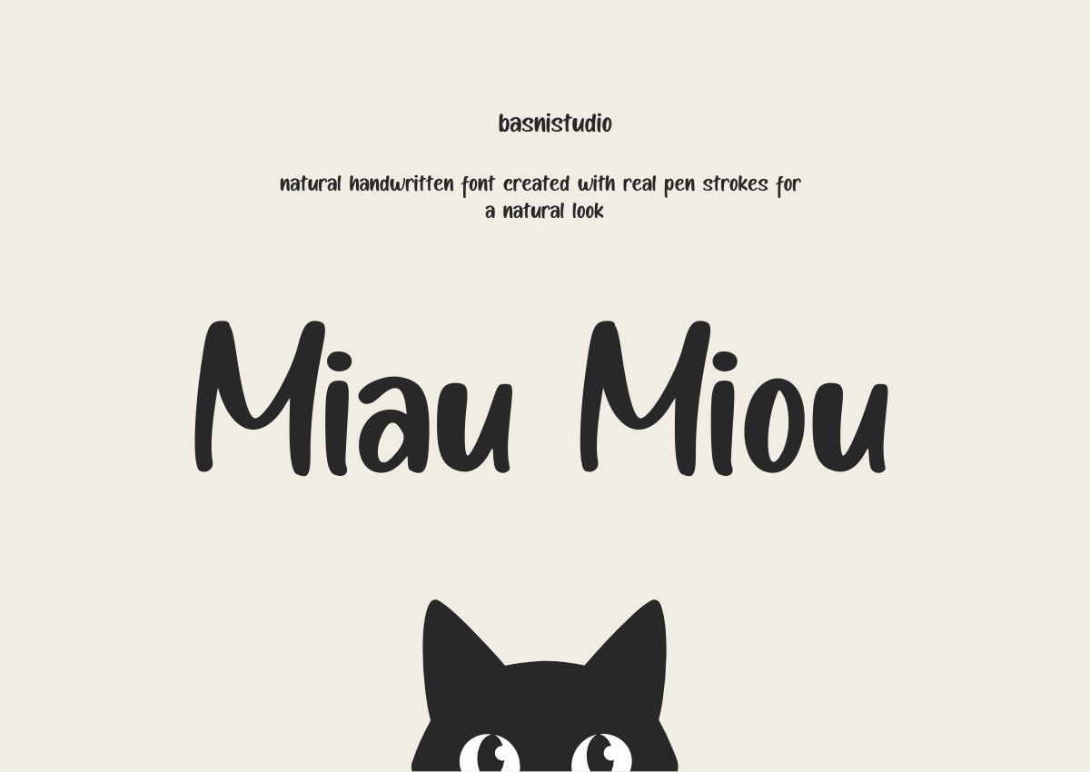 Miau Miou - Casual Handwritten Font for Branding