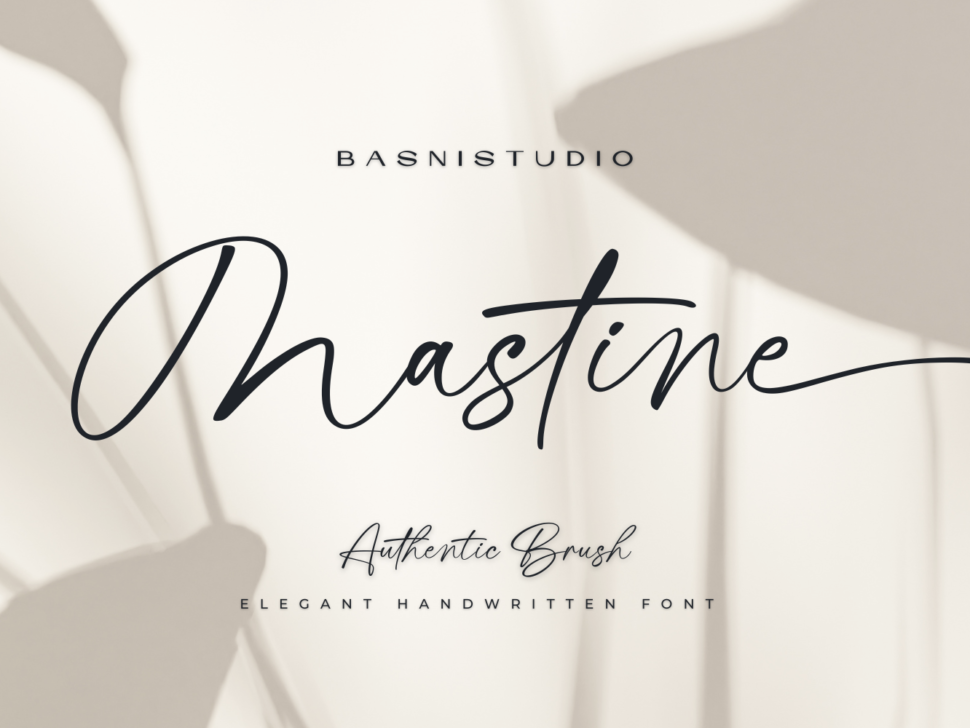 Mastine Elegant handwritten font