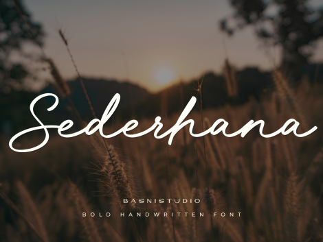 Sederhana handwriting font