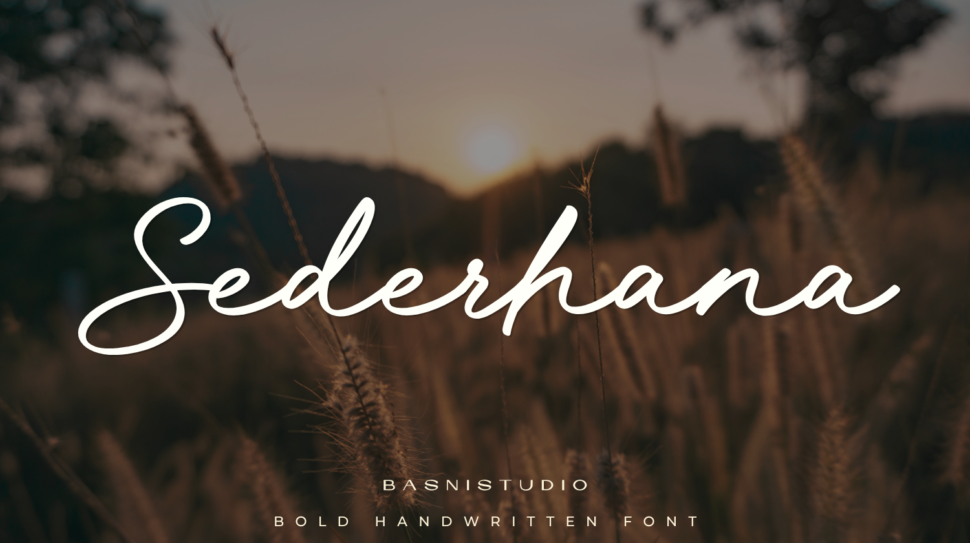Sederhana handwriting font
