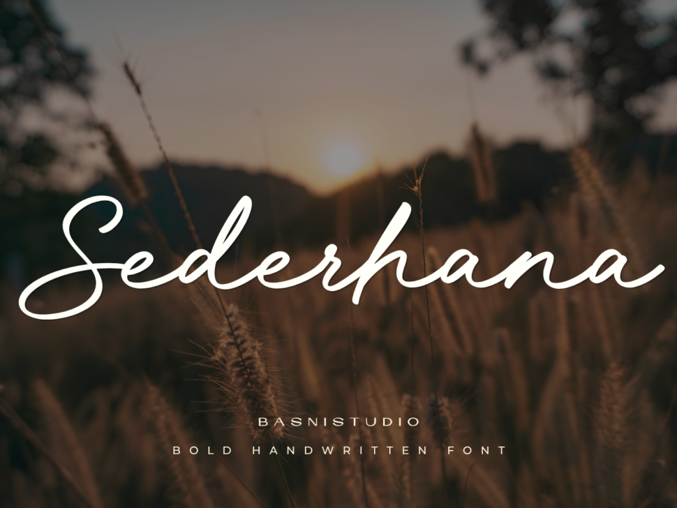 Sederhana handwriting font