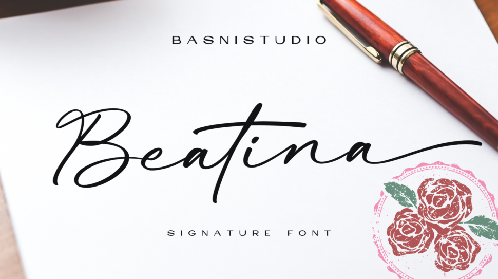 Beatina signature font