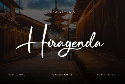 Hiragenda - Signature Font