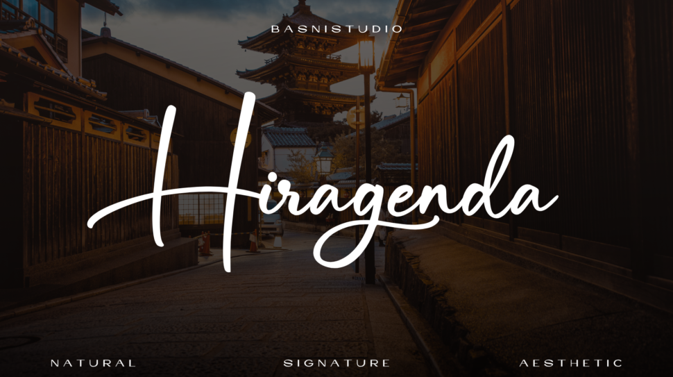 Hiragenda - Signature Font